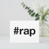 RAP Hashtag Briefkaart (Staand voorkant)
