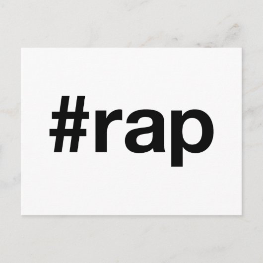 RAP Hashtag Briefkaart (Voorkant)