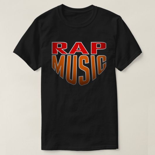 Rap Music Bold Text  T-shirt (Design voorkant)