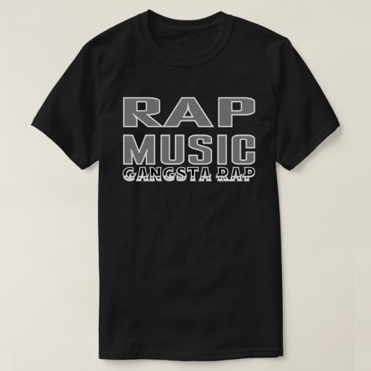 Rap Music Gangsta Rap T-shirt (Design voorkant)