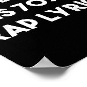 Rap Music Gift Funny Rapper Joke Brain Is 70% Rap  Poster (Hoek)