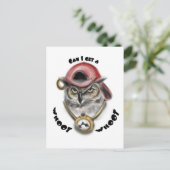 Rap Owl Briefkaart (Staand voorkant)