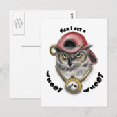 Rap Owl Briefkaart (Voorkant / Achterkant)
