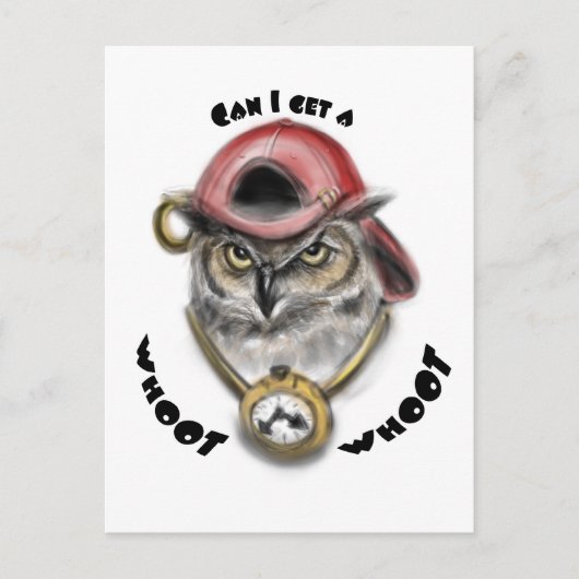 Rap Owl Briefkaart (Voorkant)