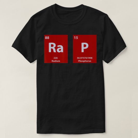 Rap Periodiek overzicht van elementen Nerd Rap T-shirt (Design voorkant)
