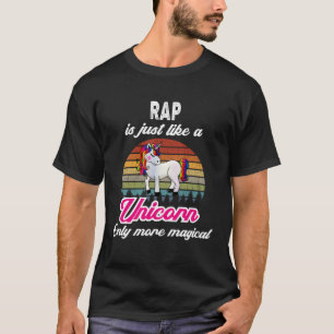 Rap Retro Eenhoorn Zonsondergang T-shirt
