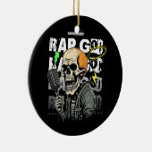 Rap Skull Keramisch Ornament (Rechts)