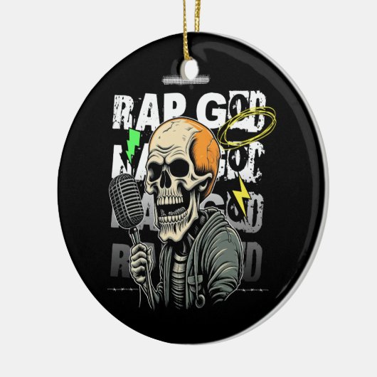 Rap Skull Keramisch Ornament (Links)