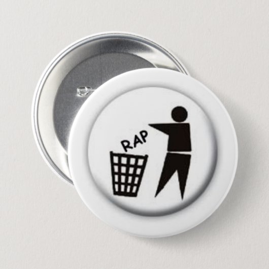 RAP SUCKS RONDE BUTTON 7,6 CM (Voorkant /achterkant)