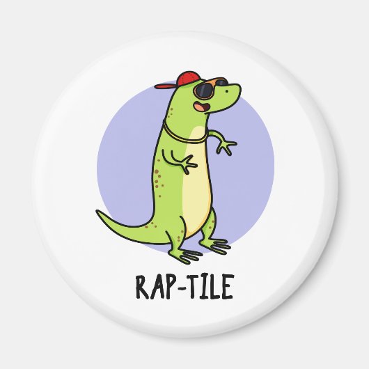 Rap-tegel Funny Reptile Lizard Pun Magneet (Voorkant)