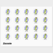 Rap-tegel Funny Reptile Lizard Pun Ronde Sticker (Vel)