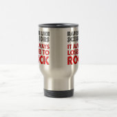 Rap Versus Rock Paper Scissors Funny Travel Mug Reisbeker (Center)