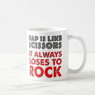 Rap Versus Rock Paper Scissors Grappige Mok