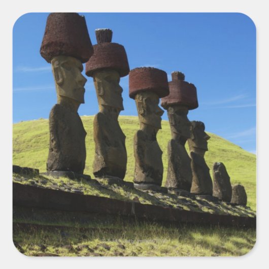 Rapa Nui artefacten, Paaseiland Vierkante Sticker (Voorkant)