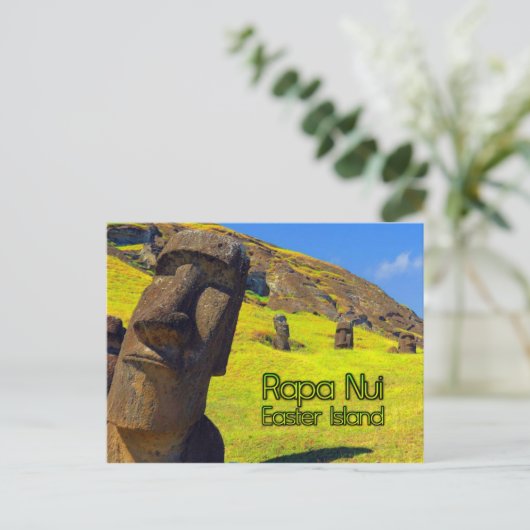 Rapa Nui Easter Island gestileerd Briefkaart (Staand voorkant)
