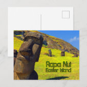 Rapa Nui Easter Island gestileerd Briefkaart (Voorkant / Achterkant)