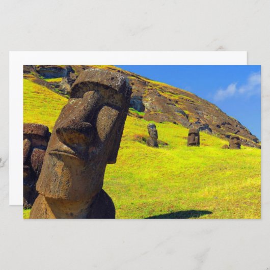 Rapa Nui Easter Island gestileerde papiervellen (Voorkant / Achterkant)