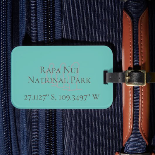 Rapa Nui Latitude & Lengtegraad Bagagelabel (Voorkant Insitu 4)