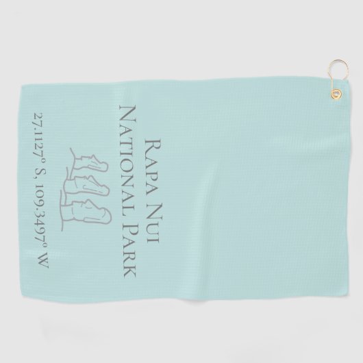 Rapa Nui Latitude & Lengtegraad Golfhanddoek (Horizontaal)
