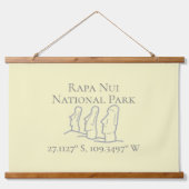 Rapa Nui Latitude & Lengtegraad Hangend Wandkleed (Voorkant)
