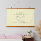 Rapa Nui Latitude & Lengtegraad Hangend Wandkleed (Slaapkamer)