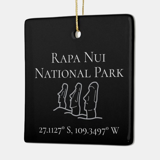 Rapa Nui Latitude & Lengtegraad op maat Keramisch Ornament (Links)