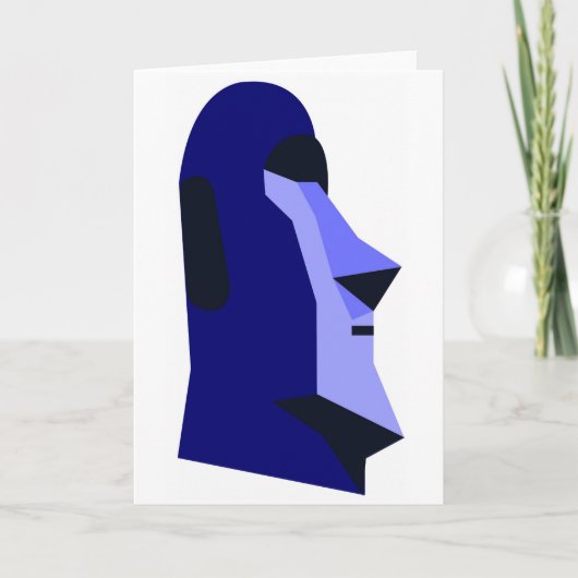 Rapa-Nui Moai - Paaseiland Feestdagen Kaart (Voorkant)