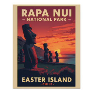 Rapa Nui Nationaal Park - Chili - Paaseiland Perfect Poster