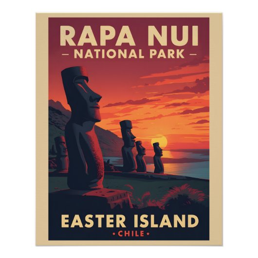 Rapa Nui Nationaal Park - Chili - Paaseiland Perfect Poster (Voorkant)
