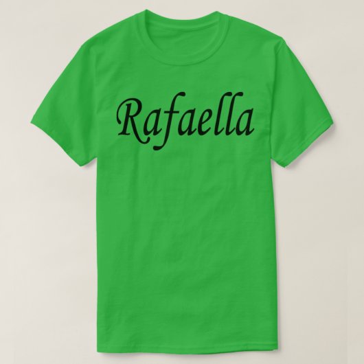 Rapaella tekst met zwarte naam t-shirt (Design voorkant)