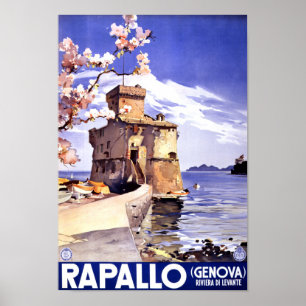 Rapallo Genova Italië Poster voor reizen