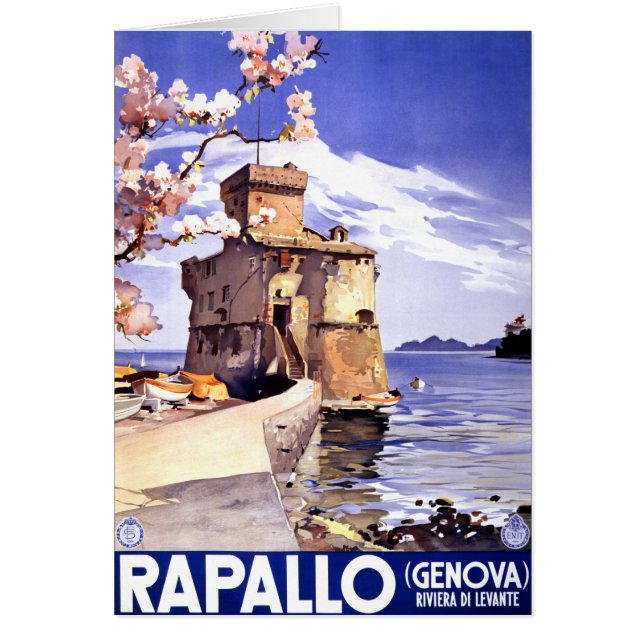 Rapallo Genova Italië Poster voor reizen (Voorkant)