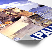 Rapallo Genova Italië Vintage Reisposter Poster (Hoek)