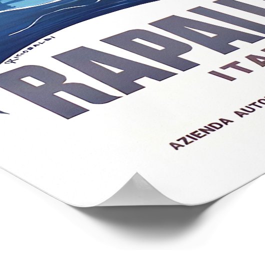 Rapallo Italië — Poster van oud reizen (Hoek)