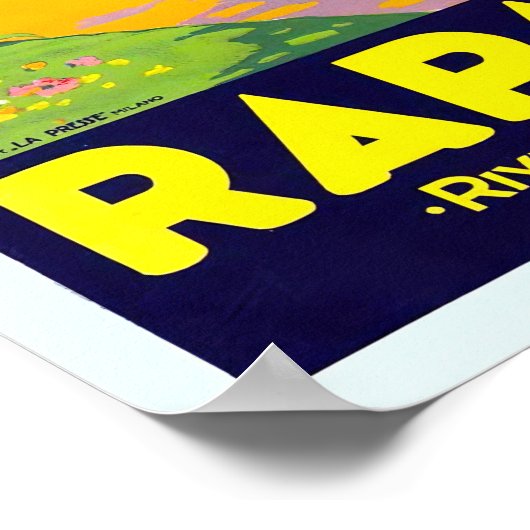 Rapallo Italy vintage travel Poster (Hoek)