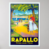 Rapallo Italy vintage travel Poster (Voorkant)