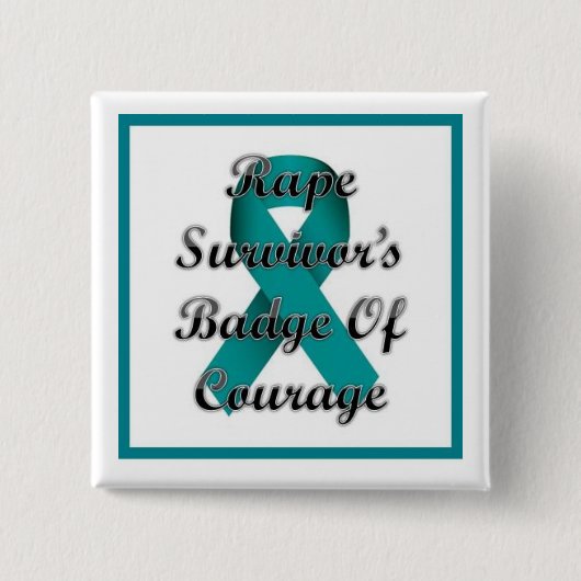 Rape Survivor's badge of Courage Vierkante Button 5,1 Cm (Voorkant)