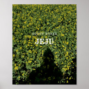 Rapeseed - Gele bloem - 유 채 - Volcano Island Poster