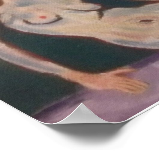 Raphael Сanossa Meisje met paraplu Poster (Hoek)