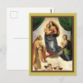 Raphael (1483 - 1520) Sistine Madonna 1512 Briefkaart (Voorkant / Achterkant)