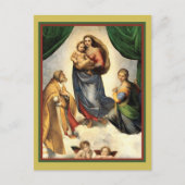 Raphael (1483 - 1520) Sistine Madonna 1512 Briefkaart (Voorkant)