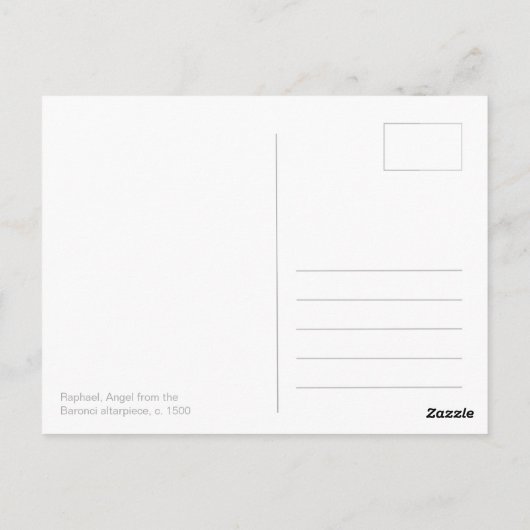 Raphael Angel uit het Baronci-altarstuk CC0840 Briefkaart (Achterkant)
