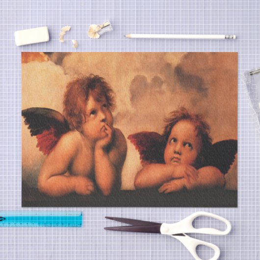 Raphael Angelic Cherub Art Tissuepapier (Craft)