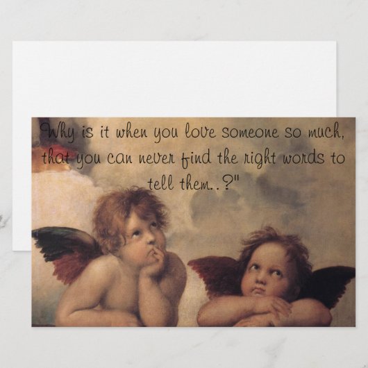 Raphael Angels Stationery Briefpapier (Voorkant / Achterkant)