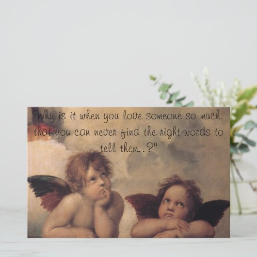 Raphael Angels Stationery Briefpapier (Staand voorkant)
