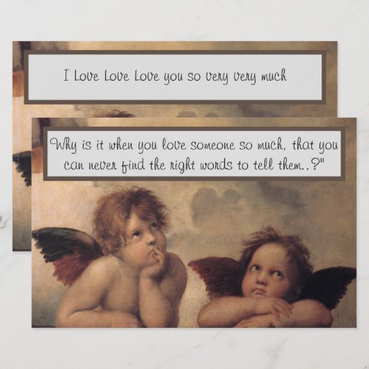 Raphael Angels Stationery Briefpapier (Voorkant / Achterkant)