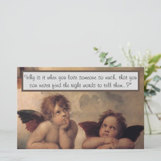 Raphael Angels Stationery Briefpapier (Staand voorkant)