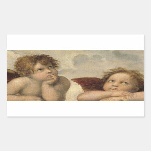 Raphael Cherubs Angels Rechthoekige Sticker