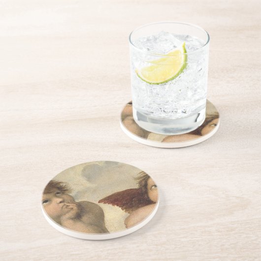 Raphael Cherubs Angels Zandsteen Onderzetter (Zijkant)