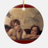 Raphael Cherubs kerstversiering Keramisch Ornament (Achterkant)